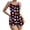Black-B#2128, variant on 2 Piece Pj Set for Women Bow-knot Print Cami Top and Short 2 Piece Lounge Sets
