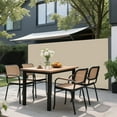 thumbnail image 4 of LiviNest Retractable Privacy Screen Awning: 3-Second Privacy for Patio & Balcony - 118" x 63" All-Weather 600D Shield - Beige Manual Side Awning for Garden & Courtyard, 4 of 6