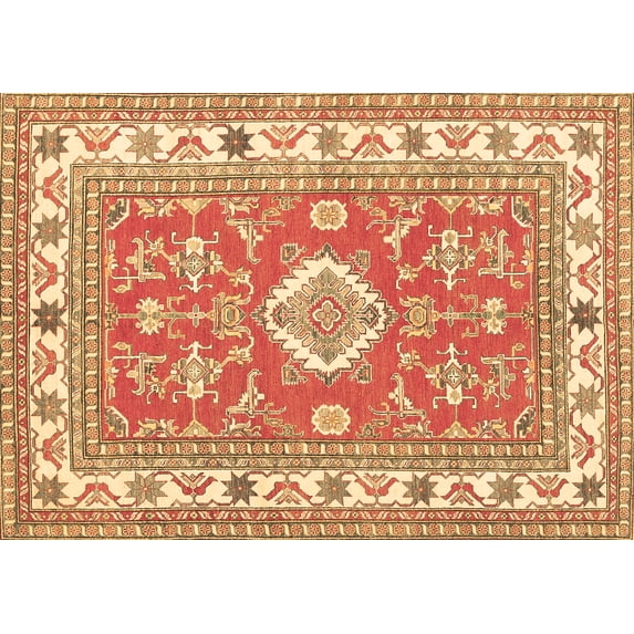 Ahgly Company Indoor Rectangle Geometric Brown Traditional Area Rugs, 2' x 5'