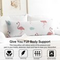 thumbnail image 3 of Long Body Pillow Cover - Soft & Breathable, Hidden Zipper, 20"x54", Tropical Flamingo & Floral Print - Perfect Gift for Beach Lovers, Side Sleepers, Summer Home Decor, 3 of 7