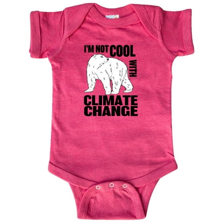 

Inktastic I m Not Cool with Climate Change Polar Bear Gift Baby Boy or Baby Girl Bodysuit