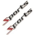 thumbnail image 4 of 2 Pcs Black Red Metal Sports Letters Car Badge Sticker Emblem Decor, 4 of 5