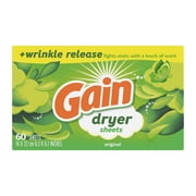 Gain Dryer Sheets, Original Scent, 60 Count