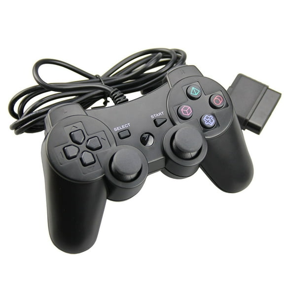 Wired Controller Double Shock For Playstation 2 Black