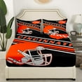 thumbnail image 3 of Erosebridal American Football Sheet Set Twin,Sport Theme Bedding Sets Twin Size,Ball Game Decor(Cincinnati),Breathable,3pcs, 3 of 7
