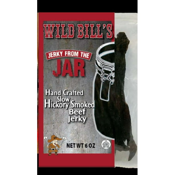 Wild Bill's Jerky From The Jar Slow Hickory Smocked Beef Jerky, 6 Oz