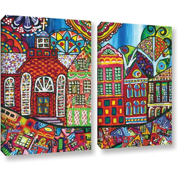 ArtWall Debra Purcell's "Lakewood Painted" 2-Piece Gallery-wrapped Canvas Set