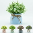 thumbnail image 2 of Artificial Flower Potted Plants Fake Flower in Pots Decorations for Home Bathroom Kitchen Rustic Table Centerpiece Decor, 2 of 8