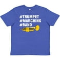 thumbnail image 3 of Inktastic #Trumpet #Marching #Band Hashtag White Text Youth T-Shirt, 3 of 5