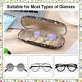 thumbnail image 5 of sixwipe 3 Pieces Floral Pattern Eyeglasses Case, Portable Hard Shell Glasses Case for Women Men, Fabrics Flowers Glasses Case for Glasses Myopic Glasses Sunglasses, 5 of 8