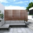 thumbnail image 3 of Elevens Decorative Privacy Screen Outdoor Divider with Stand Metal Corten Steel 76" x 47.2" x 15.7" Brown, 3 of 5