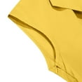 thumbnail image 2 of Women's 1950s Vintage Dress Cap Sleeve Button Collared Midi Dress with Pockets Flowy Casual Cocktail Dresses Yellow S, 2 of 7