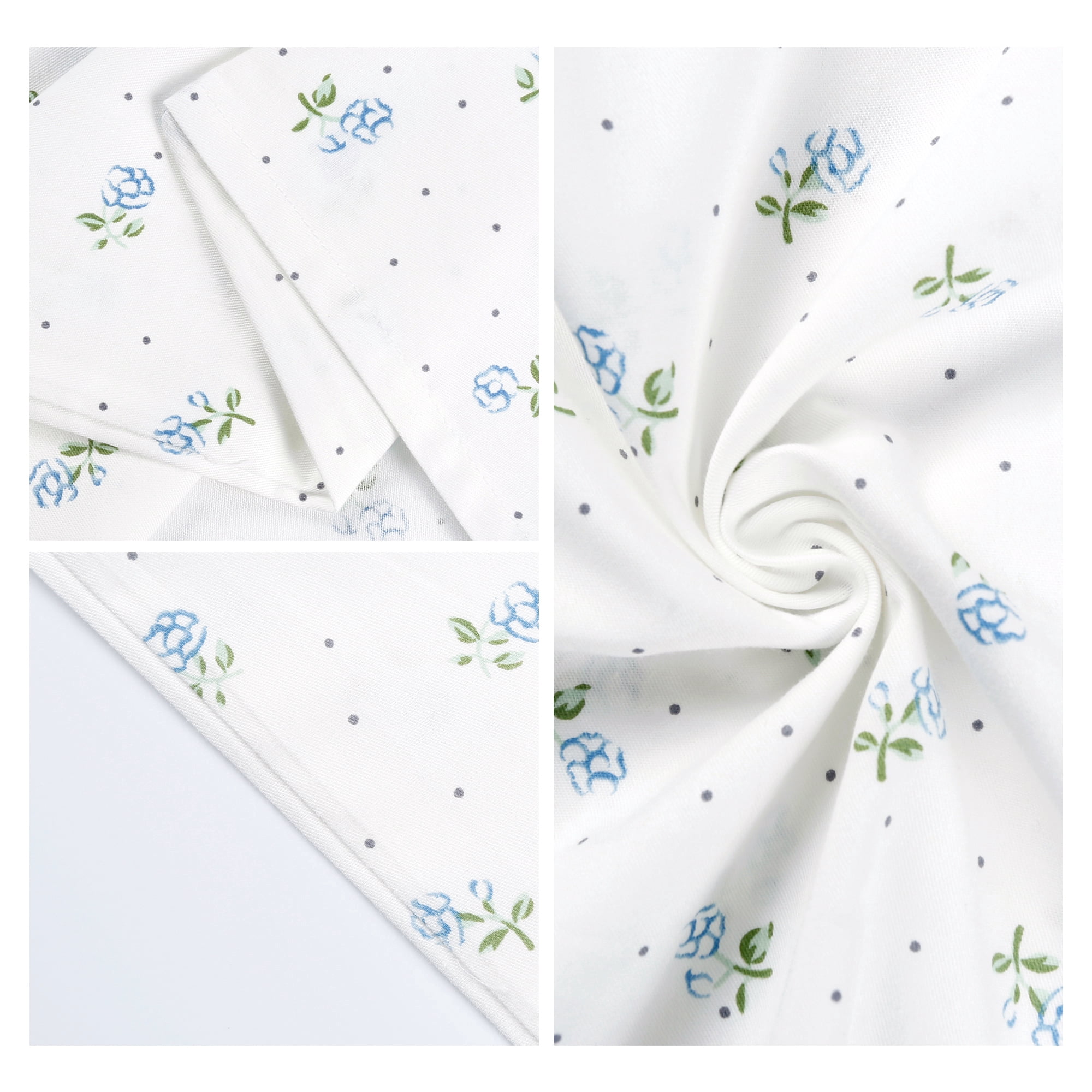 Unique Bargains Pillowcase Cotton Floral Pillow Cases with Envelope Closure Blue