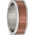 thumbnail image 4 of Stainless Steel Brushed And Polished Brown Ip-Plated 8mm Band (Size 10.5) Made In China sr157-10.5, 4 of 5