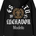 thumbnail image 4 of Modelo Espiritu Luchador Front & Back Logo Long Sleeve Black Adult Hooded Sweatshirt-XXL, 4 of 7