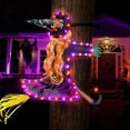 thumbnail image 3 of Xinwanna Crashing Witch Into Tree Halloween Decoration with LED Light Outdoor Lighted Flying Witch for Tree Yard Patio Porch Decoration (Type B), 3 of 13