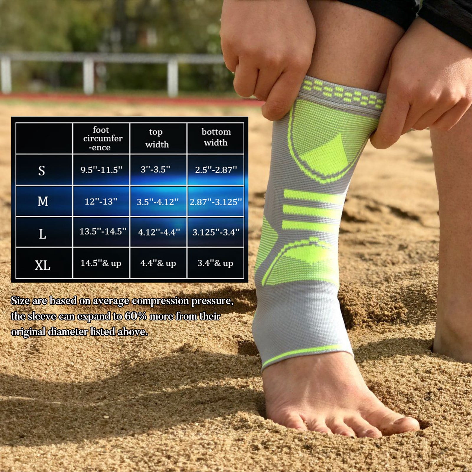 (1 Pair)Ankle Braces for Men and Women, Pads For Ankle Support,Ankle Compression Sleeve for Sports,Running,Workout