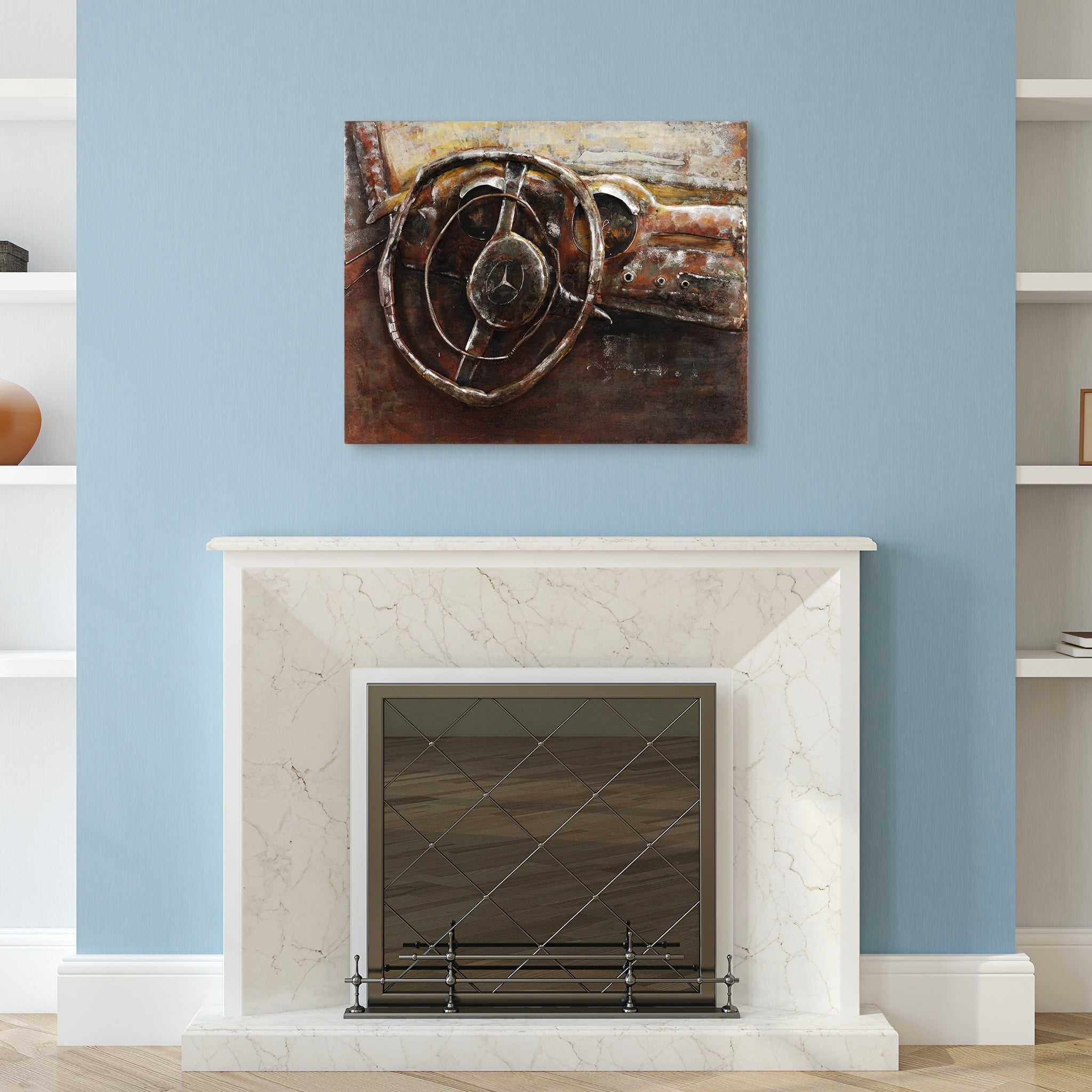 Empire Art "Benz" Mixed Media Iron Hand Painted Dimensional Wall Décor