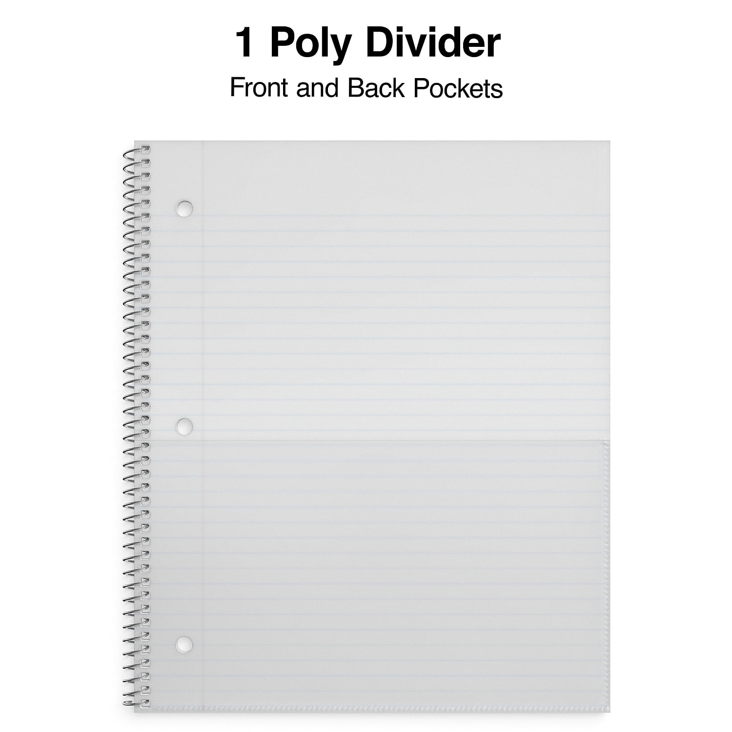 Staples Accel Durable Poly Cover 1 Sub Notebook Wide Ruled 8" x 10-1/2" Red 919365