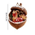 thumbnail image 3 of Dongrere 2D Goat Acorn Ornament, Acrylic Christmas Hanging Ornament for Xmas Tree Cabin Holiday Decor, 3.15", 3 of 6