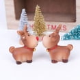 thumbnail image 4 of Mini estatua de reno de dibujos animados para niños, 5 uds., asta de ciervo, patrón de alce, adorno decorativo para pastel de animales, adornos decorativos de escritorio, 4 of 5