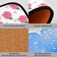 thumbnail image 2 of 2-Piece Kitchen Mat Set Non Slip Washable Floor Mats Decorative Rugs for Kitchen Sink Laundry Pink Roses and Red Hearts, 2 of 7