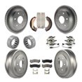 thumbnail image 1 of Transit Auto Front Rear Hub Bearing Coated Disc Brake Rotor and Ceramic Pad Shoe Kit (10Pc) for Car 2007 Chevrolet Silverado 1500 4WD with rear brakes with 8-1 2" or 8-5 8" Ring Gear - KBB-112490, 1 of 10
