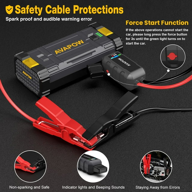 Save 0.10 on AVAPOW Car Jump Starter, 4000A Peak Battery Jump Starter @ Walmart Save 0.10 on AVAPOW Car Jump Starter, 4000A Peak Battery Jump Starter @ Walmart