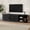 Black, variant on Farmhouse TV Stand for TVs up to 75", Fluted Sliding Door Media Console with Adjustable Shelves and Cable Management