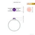 thumbnail image 4 of ANGARA Natural Amethyst Parallel Split Shank Ring with Accents in 14K White Gold for Women (Size-5mm) | February Birthstone, Birthday, Anniversary, Jewelry Gift for Women | Natural Amethyst Ring, 4 of 9