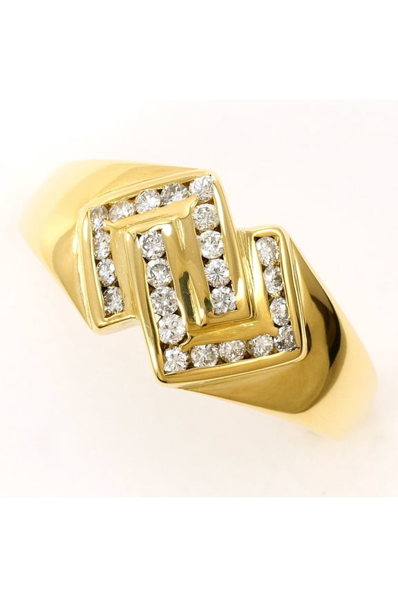 Pre-Owned 18K (18-karat) Yellow Gold Ring with 0.21ct Diamond, Certificate of Authenticity,...