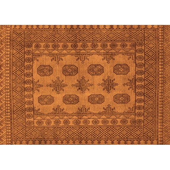 Ahgly Company Indoor Rectangle Southwestern Orange Country Area Rugs, 5' x 7'
