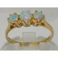 thumbnail image 3 of LBG British Made 10k Yellow Gold Natural Opal Womens Anniversary Ring - 33 size options - Size 6.5, 3 of 6
