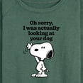 thumbnail image 3 of Peanuts - Looking At Your Dog - Women's Lightweight French Terry Long Sleeve Shirt, 3 of 6