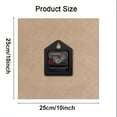 thumbnail image 6 of Soliyoahee Ink Painting Clock 10inch Square Wooden Bathroom Wall Clock Silent No Tick Battery Powered for Bathroom Living Room Kitchen Office (Style 4), 6 of 6