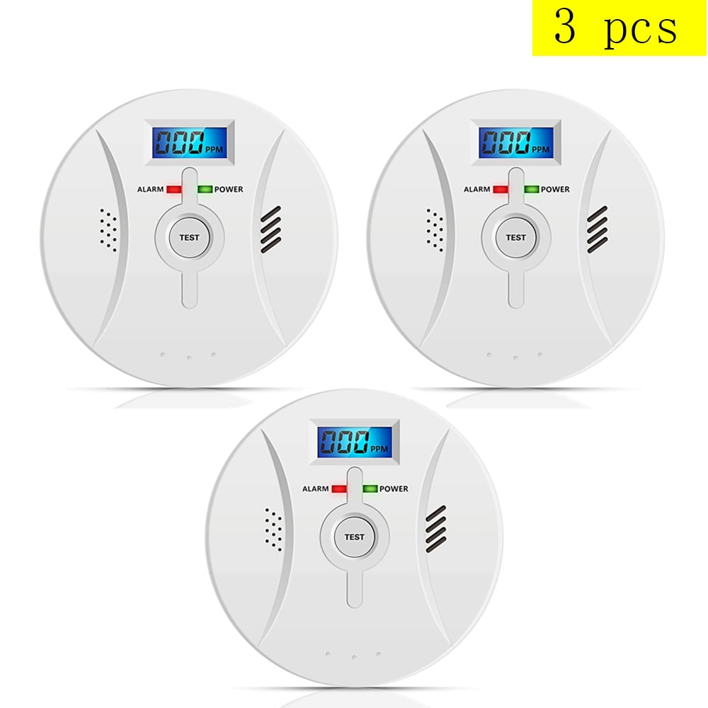 Dual Sensor Smoke CO Detector Smoke and Carbon Monoxide Alarm with LCD Display 