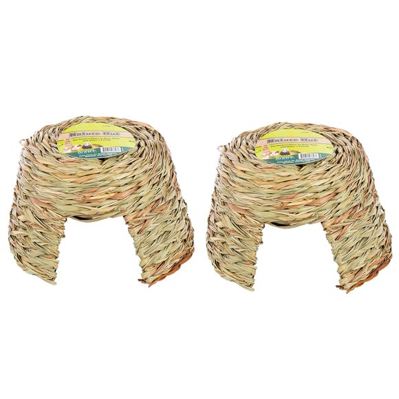 (2 Pack) Ware Nature Willow and Grass Pet Hut, Size Large