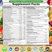 Vegan Whole Food Multivitamin with Iron for Women & Mens Optimal Support, Supplements Studio, 180Ct