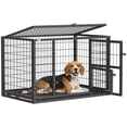 thumbnail image 1 of PawHut 37 Inch Heavy Duty Dog Crate, Metal Dog Kennel with Removable Tray, 1 of 10