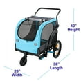 thumbnail image 6 of ClevrPlus  2-in-1 Pet Bike Trailer & Large Foldable Dog Stroller Pet Cart, 6 of 8
