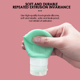thumbnail image 4 of Botella de viaje portátil de silicona de 60/90 ml, para almacenamiento de cosméticos, rellenable, a prueba de fugas, para champú, tubo exprimidor vacío, 4 of 6