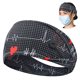 thumbnail image 1 of 4 diademas con botones para máscara, diademas de entrenamiento antideslizantes para hombres y mujeres, bandas para el cabello que protegen tu cabello y orejas, 1 of 5