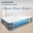 thumbnail image 3 of LunaDream Eclipse Series Queen Air Mattress with USB Rechargeable Built-in Pump, Wireless Inflatable Airbed, Durable Leakproof Design, Portable for Home & Camping, 3 of 7