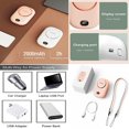 thumbnail image 4 of Portable Neck Fan, Handheld Mini Fan Small Personal Fan, Hand Held Fan USB Rechargeable Eyelash Fan for Kids Girls Boys Woman Man Home Outdoor T, 4 of 5