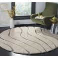thumbnail image 1 of Safavieh Florida Tabitha Geometric Waves Shag Area Rug, Light Blue / Blue, 5'3" X 7'6", 1 of 4