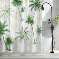 thumbnail image 3 of Shower Curtains for Bathroom-72"x72",Summer Vacation Green Palm Tree Waterproof Bath Curtain Grommet Shower Curtain Set with Hooks,, 3 of 9