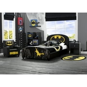 Delta Children DC Comics Batman Upholstered Twin Bed, Black