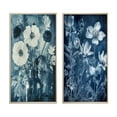 thumbnail image 2 of Designart "Vintage Blue Botanical Wildflowers in Meadow" Flowers Framed Wall Art Set Of 2 - Traditional Blue Framed Wall Art Set Of 2, 2 of 6