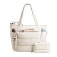 thumbnail image 4 of Klonfd Fashionable Quilted Tote With Multiple Compartments Short Distance Travel Luggage, 4 of 6