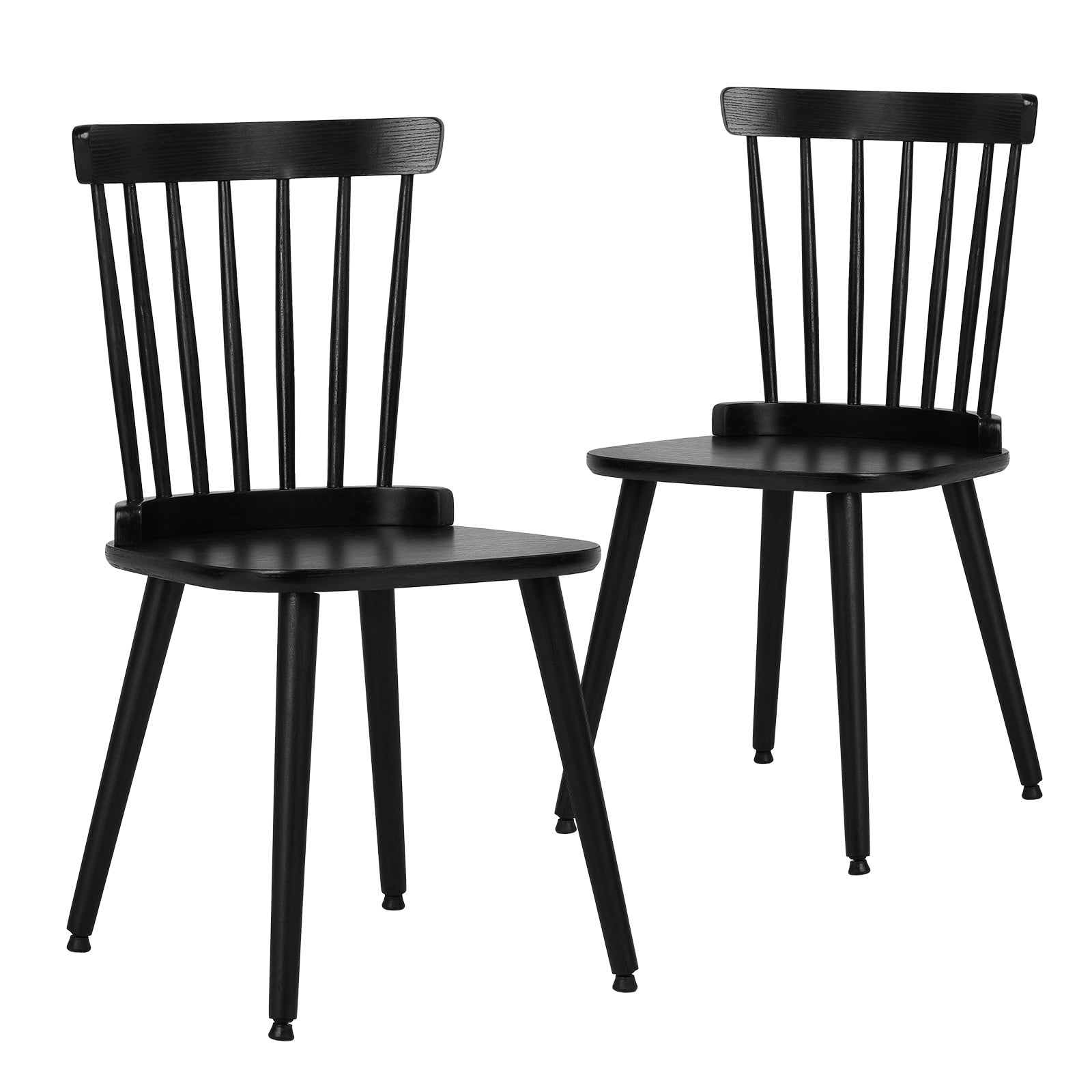 Dining Chairs Set of 2 Windsor Solid Wood Modern Spindle Back Chair Taditional Countrystyle